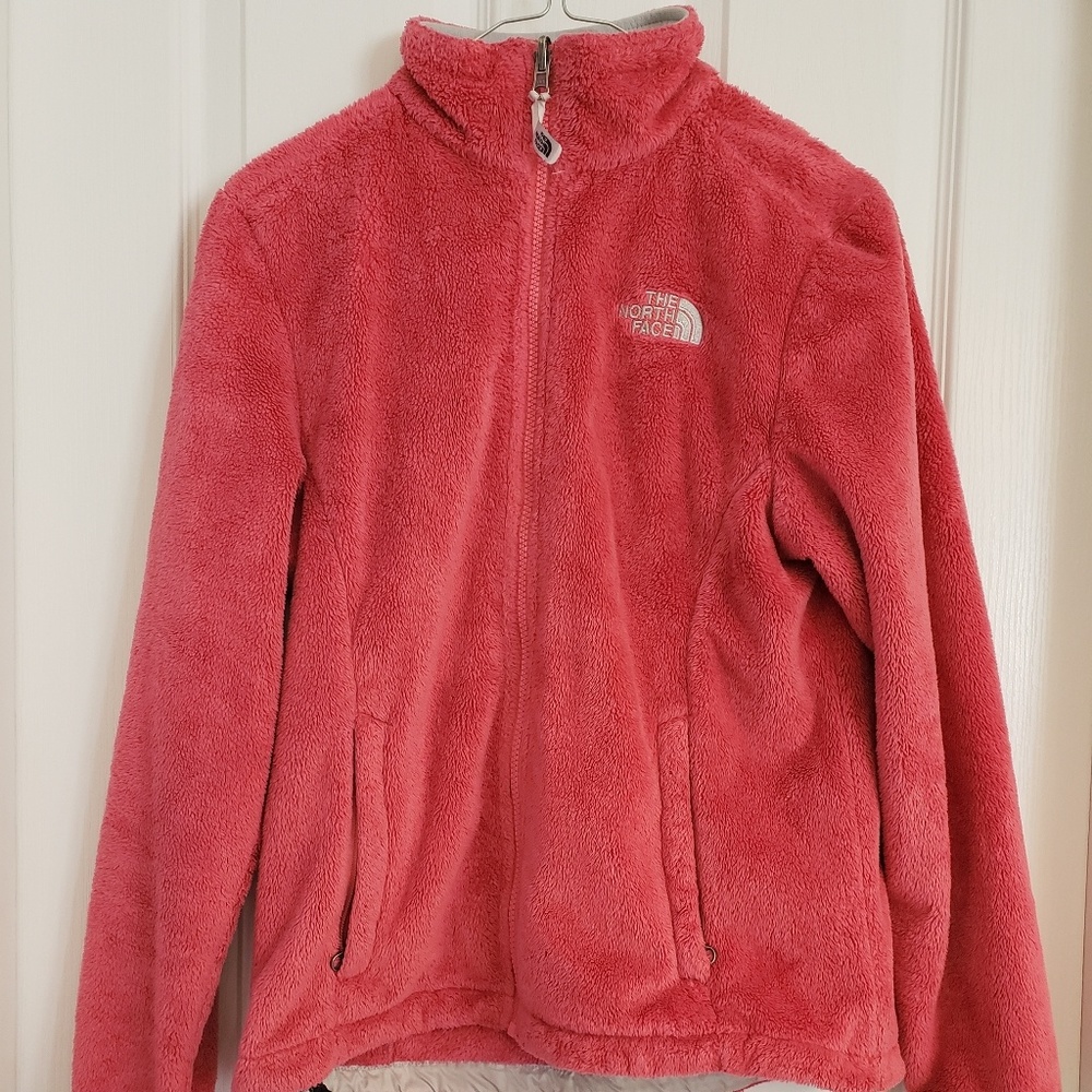 North Face zip up fleece - pink